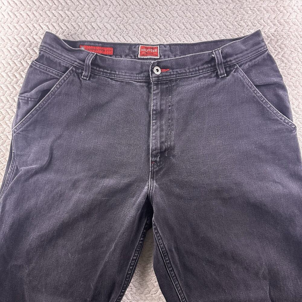 Vintage Tommy Hilfiger‎ Jeans Mens 36x32 Carpenter Baggy Wide Skater Y2K 90s - Picture 12 of 16